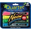 Quartet Dry-Erase Markers, Neon, Bullet Tip, 4/PK, AST QRT79551